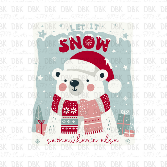 Let it snow DTF transfer E195