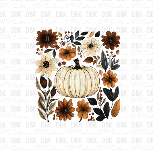 Fall pumpkin DTF transfer F117