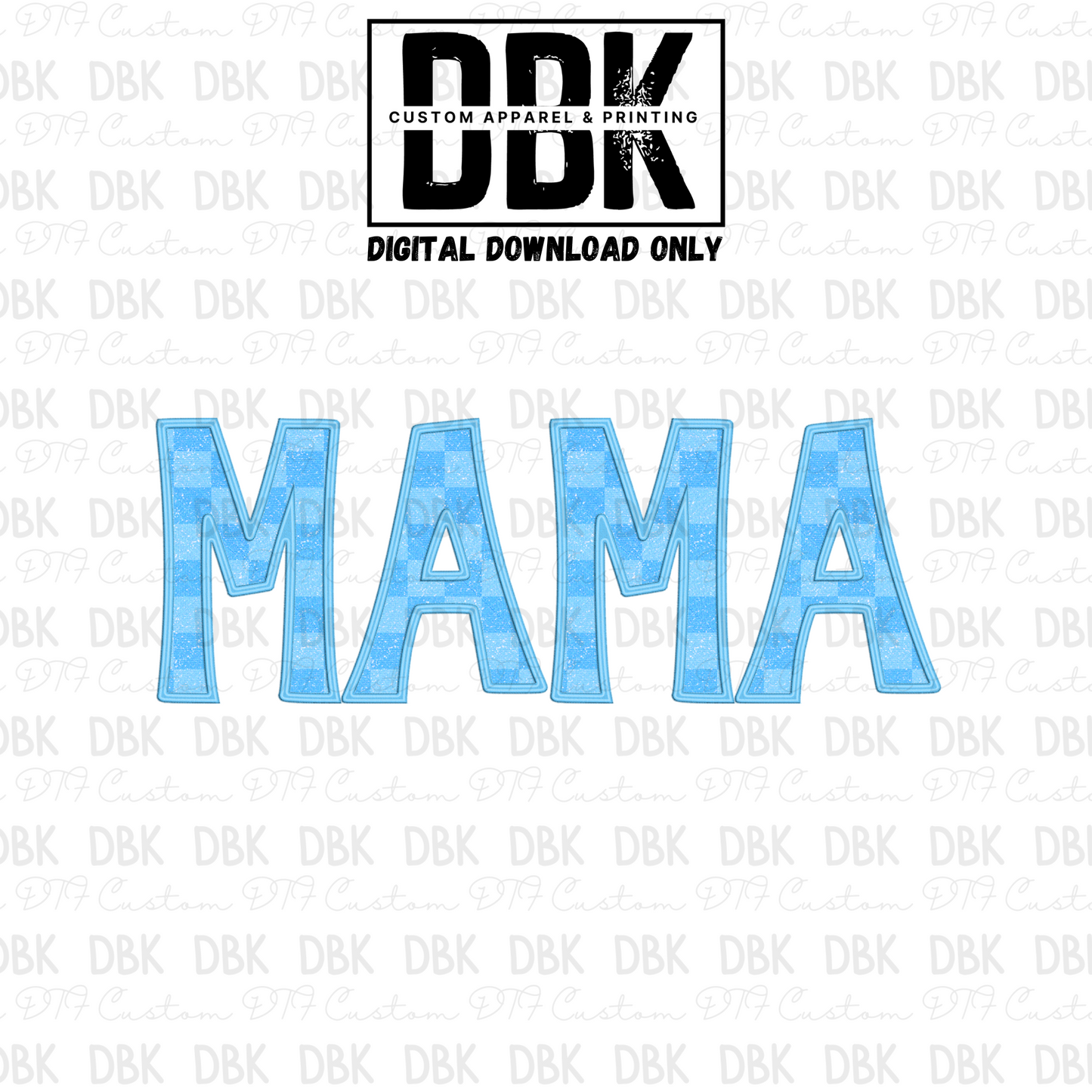 Mama Blue Faux Glitter DIGITAL ONLY