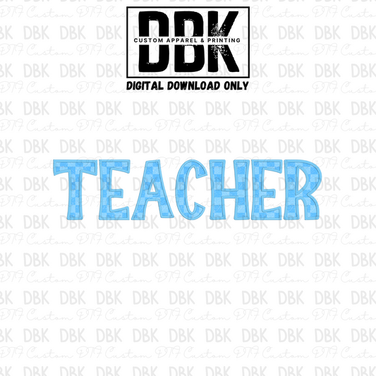 Teacher Blue Faux Glitter DIGITAL ONLY