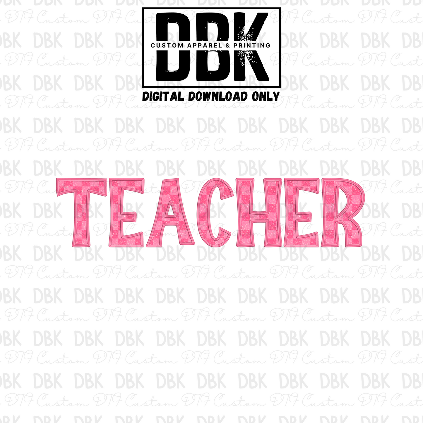 Teacher Pink Faux Glitter DIGITAL ONLY