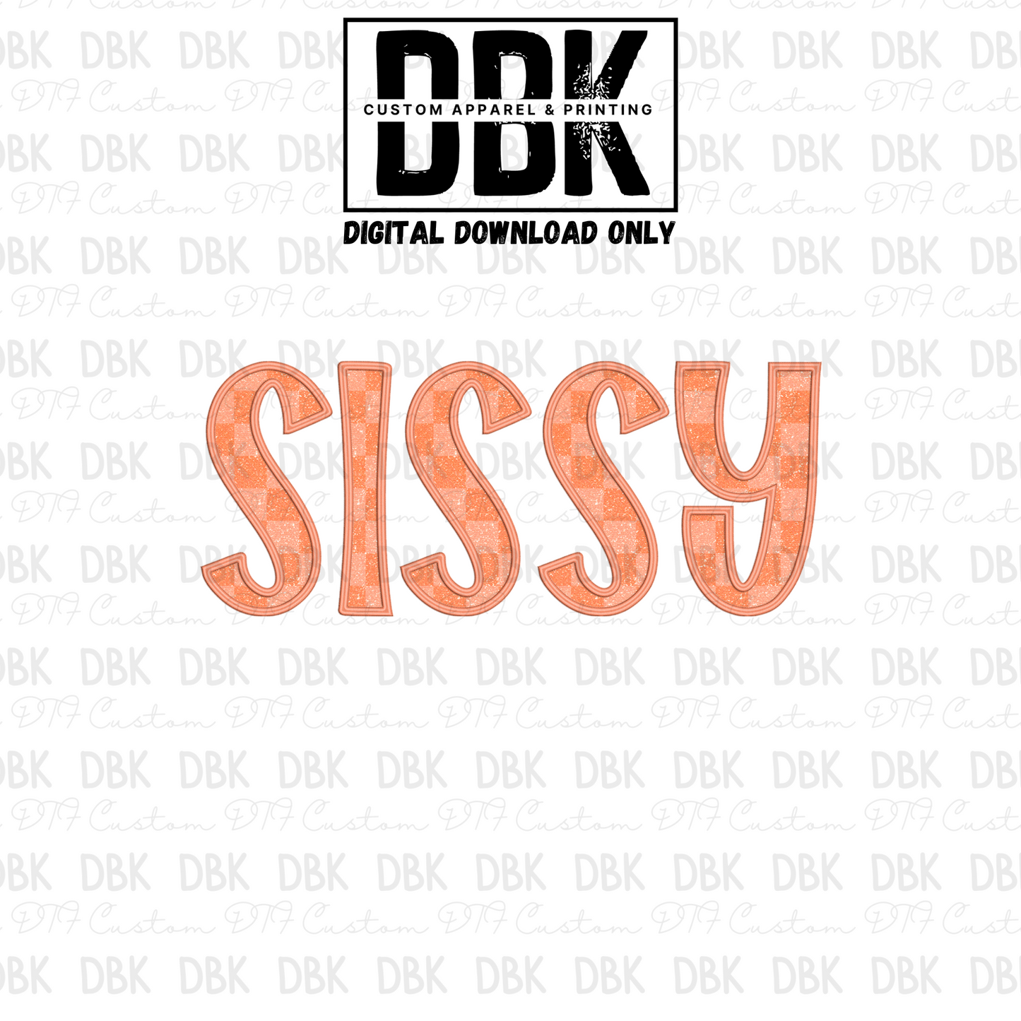 Sissy Orange Faux Glitter DIGITAL ONLY