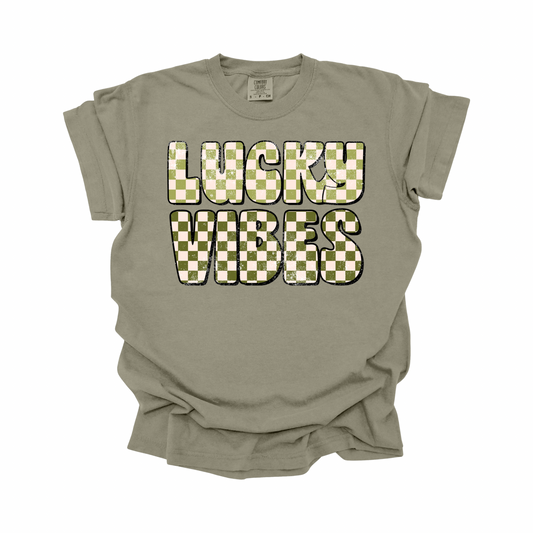 Lucky Vibes Wholesale T-Shirt Comfort Colors