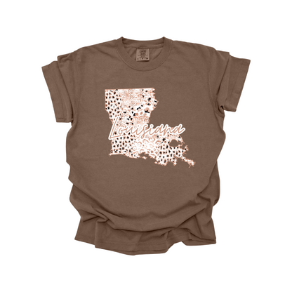 Louisiana Rose Gold Leopard Digital Download