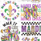 Mardi Gras Pre-Made Gang Sheet P154