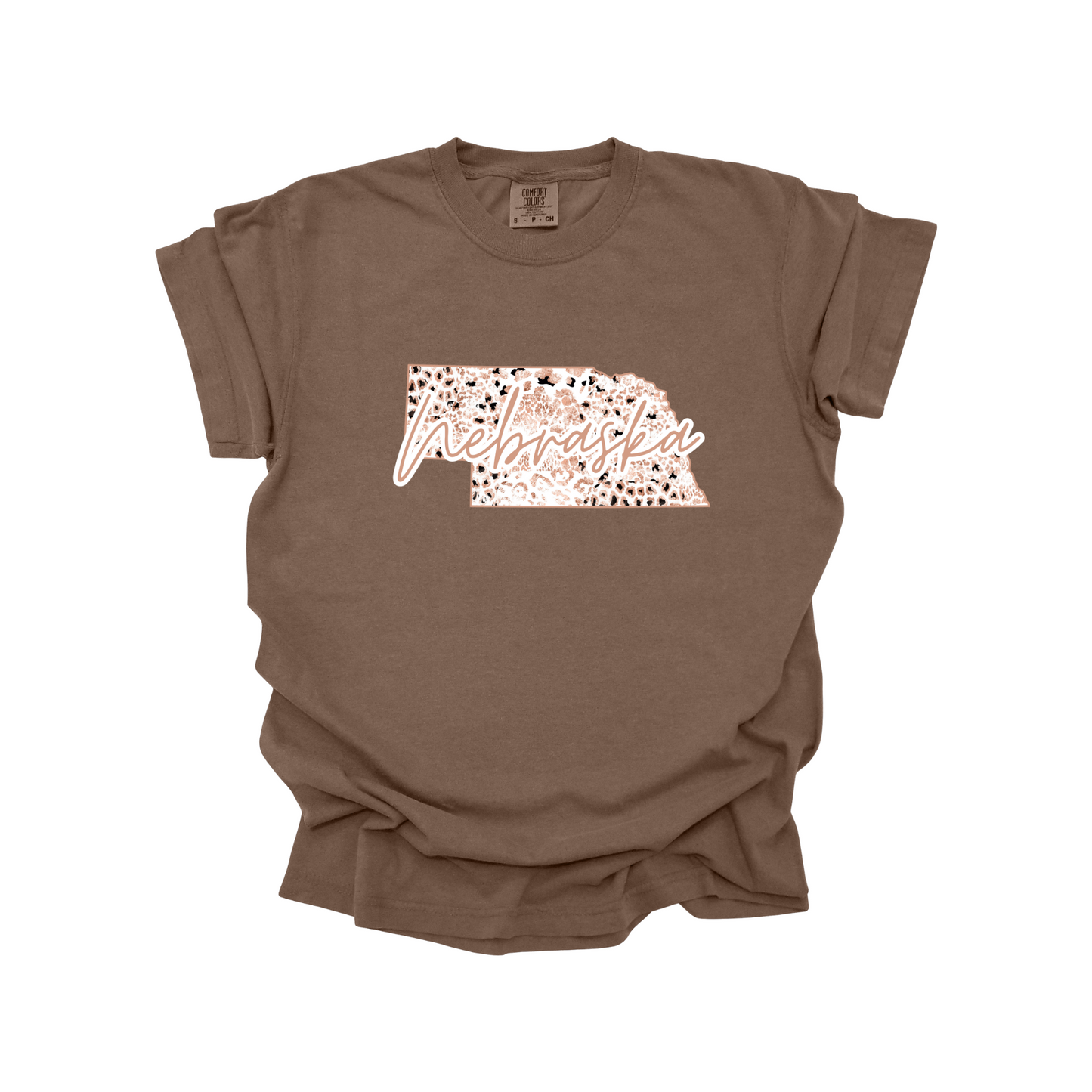 Nebraska Rose Gold Leopard Digital Download