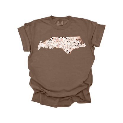 North Carolina Rose Gold Leopard Digital Download