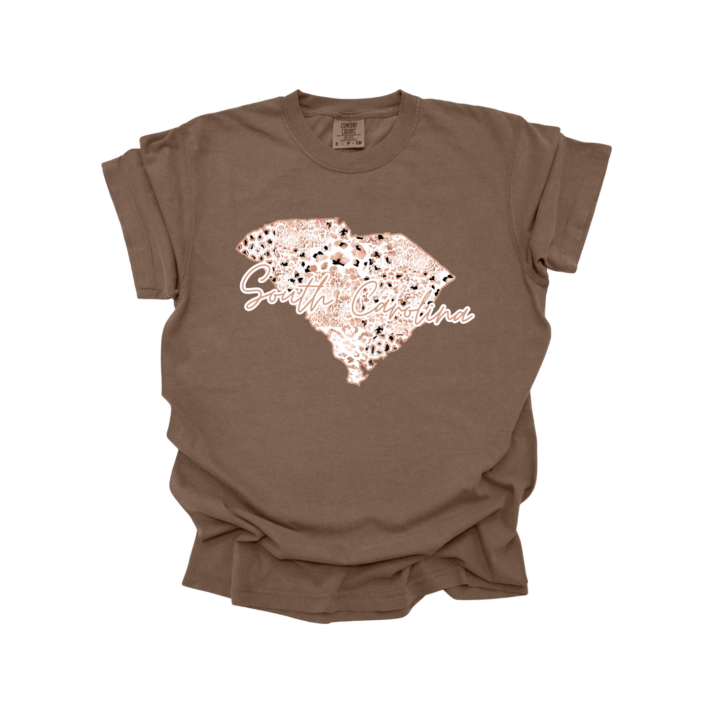 South Carolina Rose Gold Leopard Digital Download