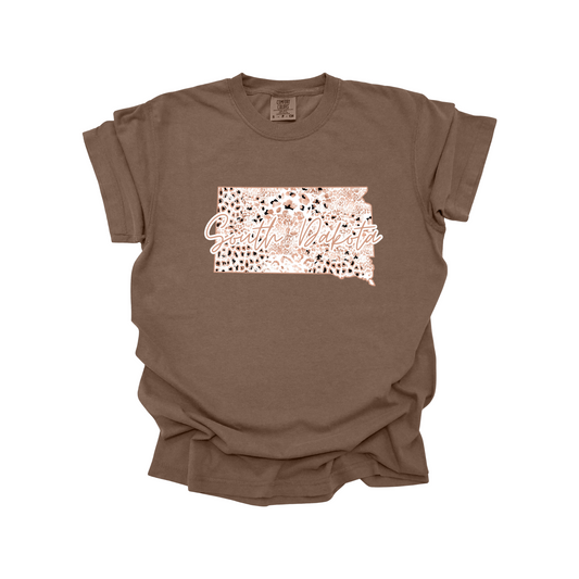 South Dakota Rose Gold Leopard Digital Download