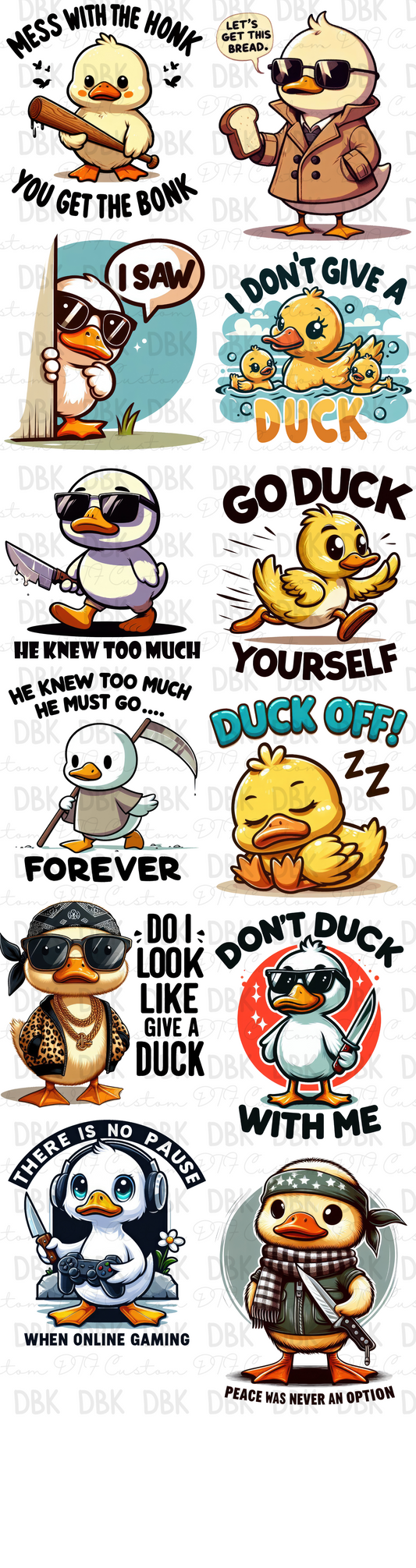 Duck Pre-Made Gang Sheet Friday Special