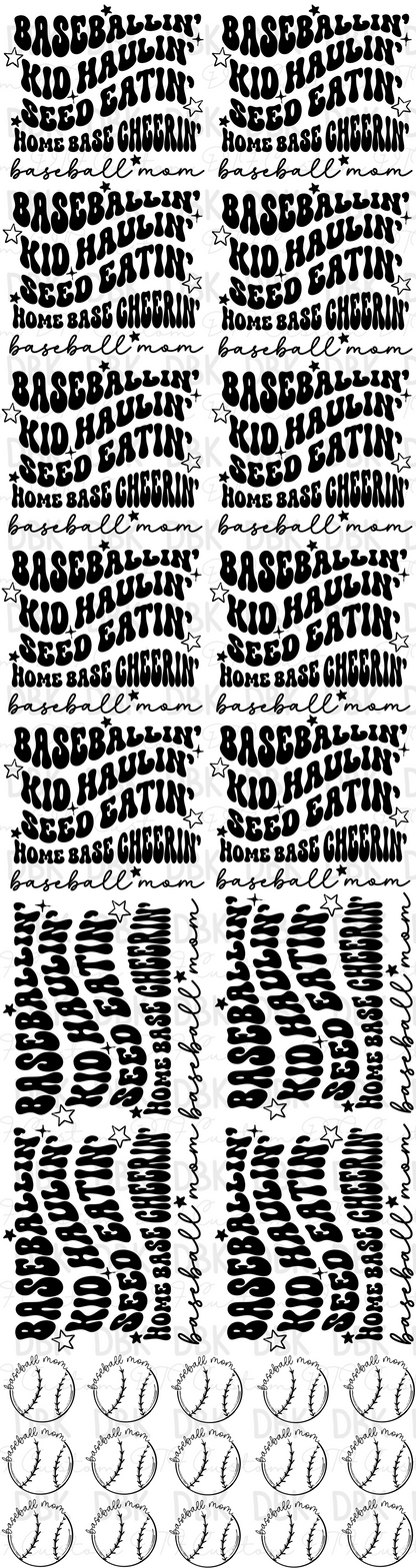 Baseball Mama Gang Sheet P87