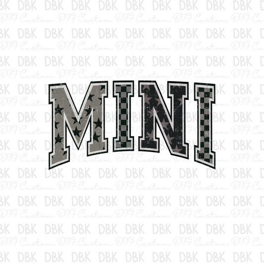 Black/Grey Mini DTF Transfer