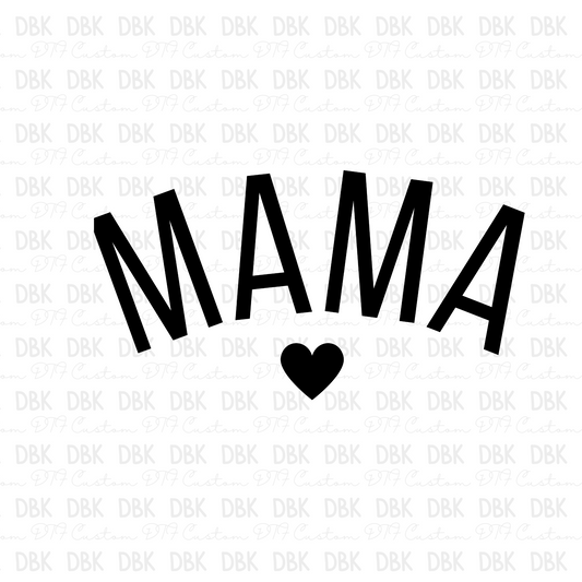 Mama with heart DTF transfer