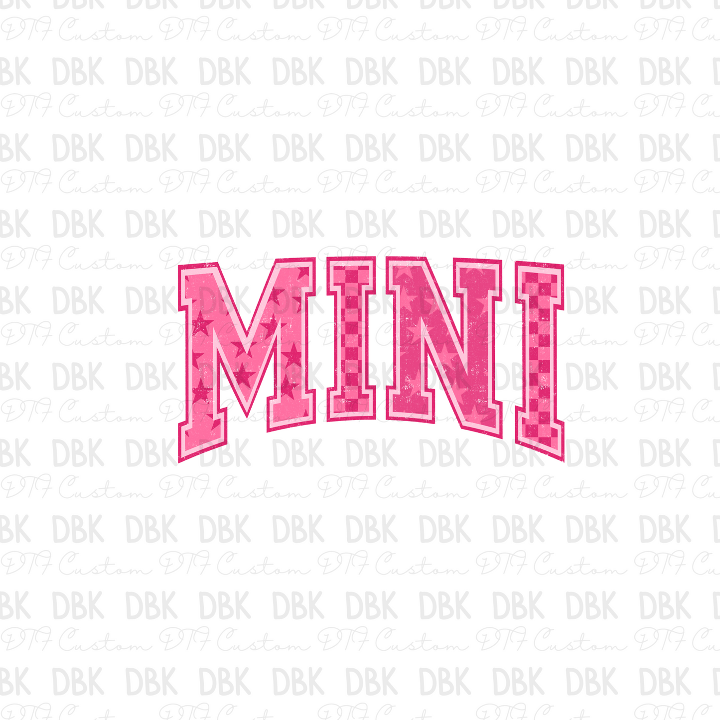 Pink Mini DTF Transfer