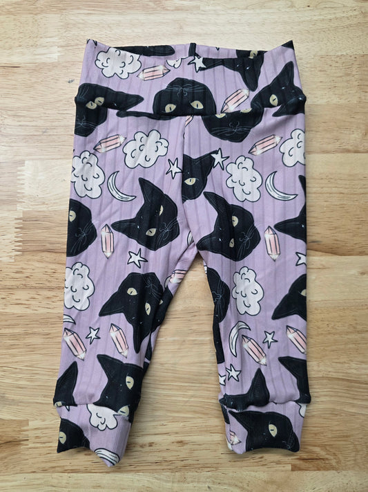 3-6M Black Cat Pants NEW DBK