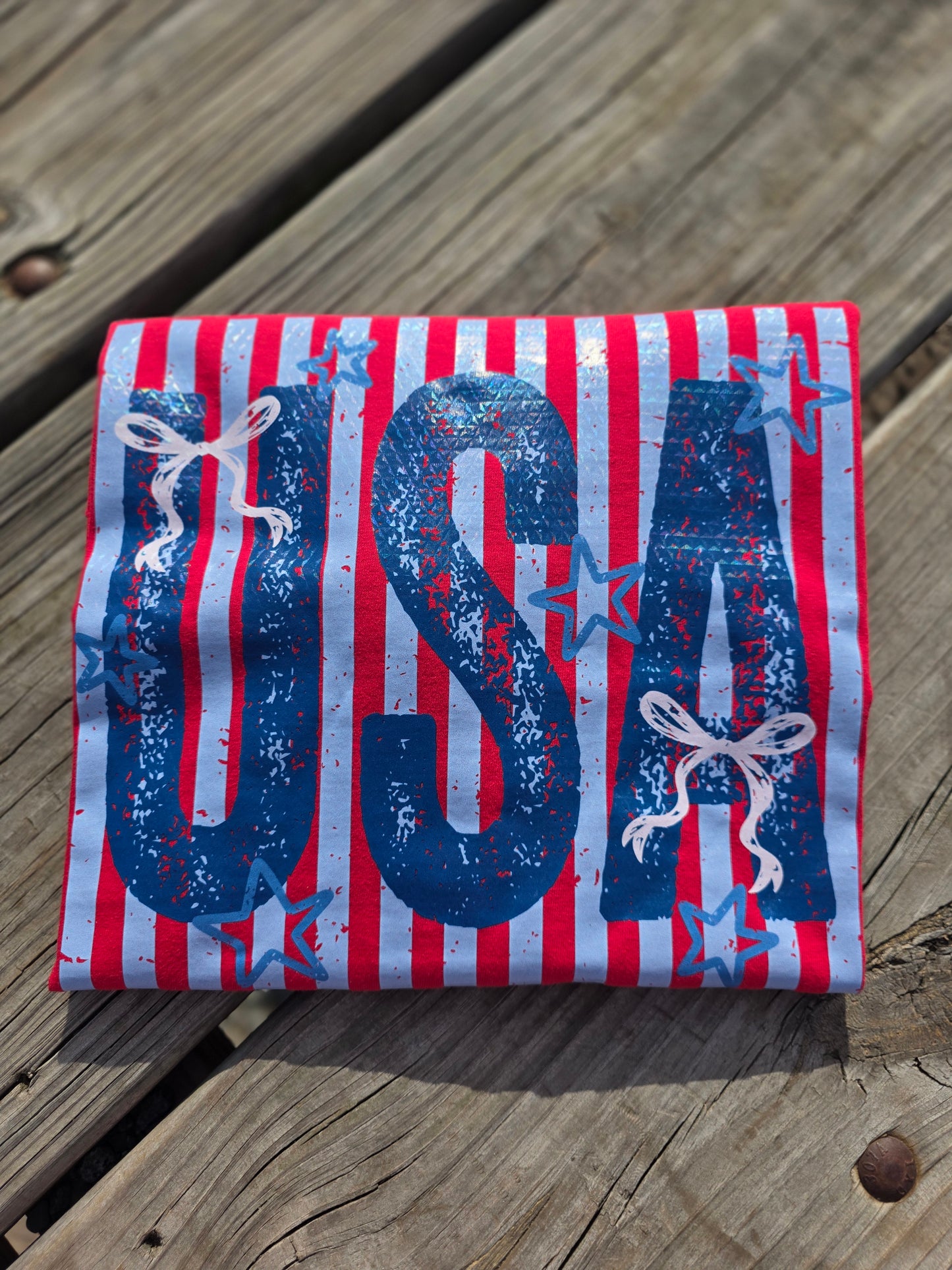 USA RED COMFORT COLORS COMPLETED T-SHIRT