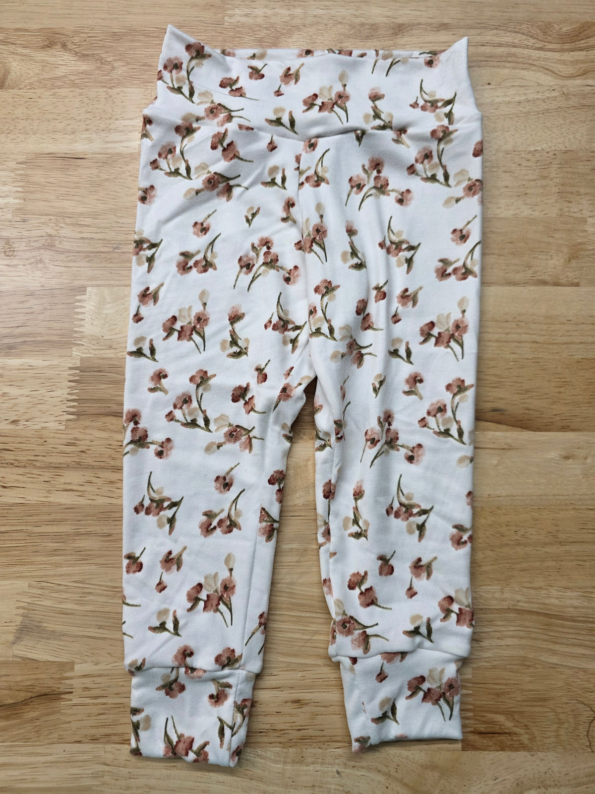 12-18M White Floral Pants NEW DBK