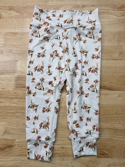 12-18M White Floral Pants NEW DBK
