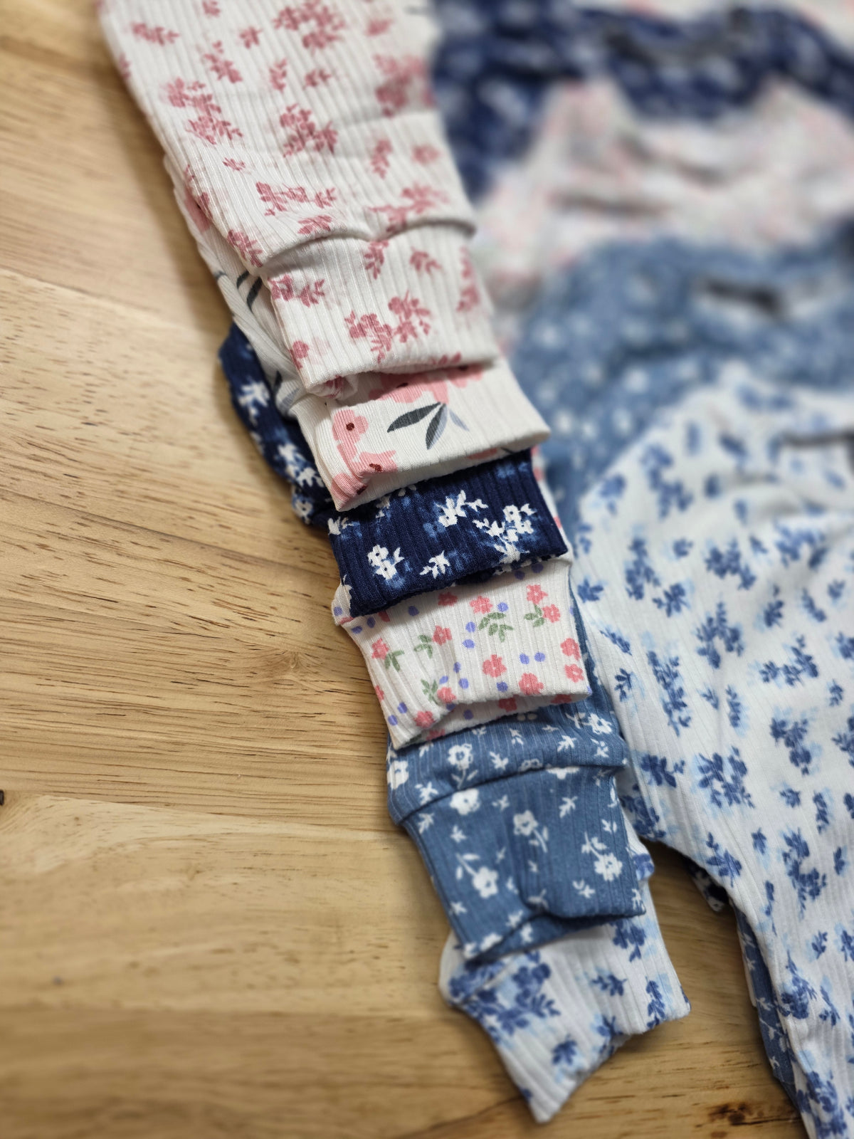 White w/ Pink-Navy Floral RTS (SEVERAL AVAILABLE)