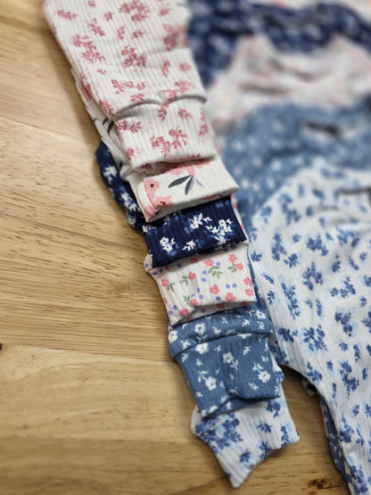 White w/ Pink-Navy Floral RTS (SEVERAL AVAILABLE)
