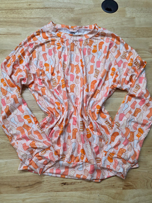 8/9 Christmas Lounge Top VINTAGE OG DBK