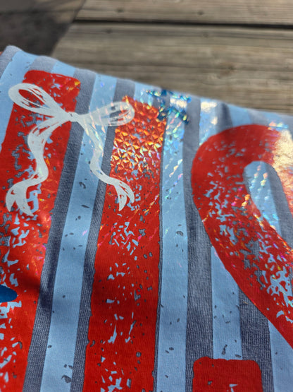 USA BLUE COMFORT COLORS COMPLETED T-SHIRT