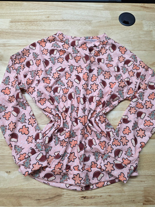 8/9 Christmas Lounge Top VINTAGE OG DBK