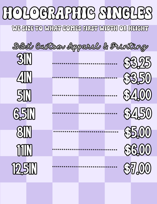 HOLOGRAPHIC CUSTOM SINGLE PNG UPLOAD