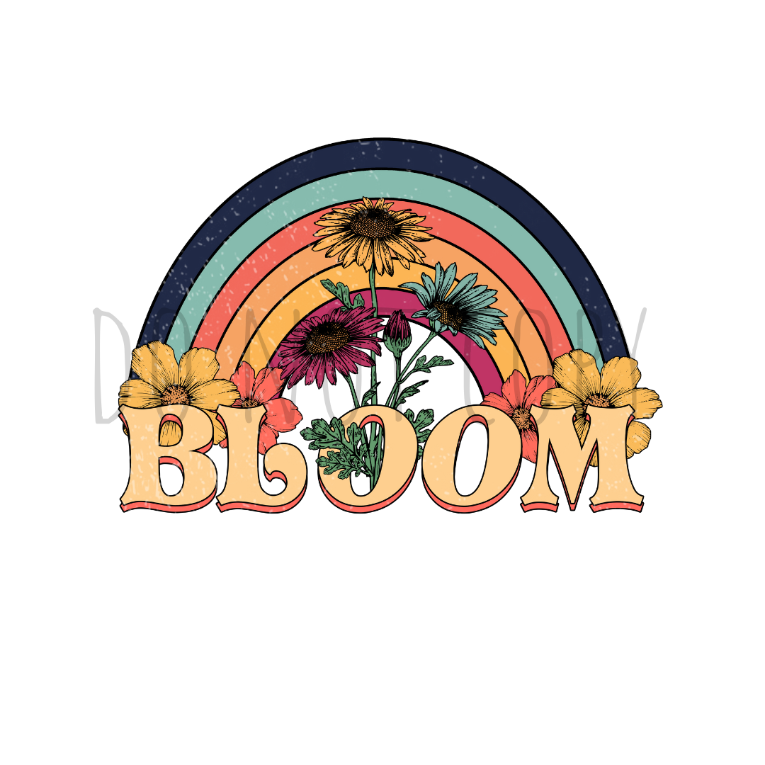 Bloom retro DTF transfer