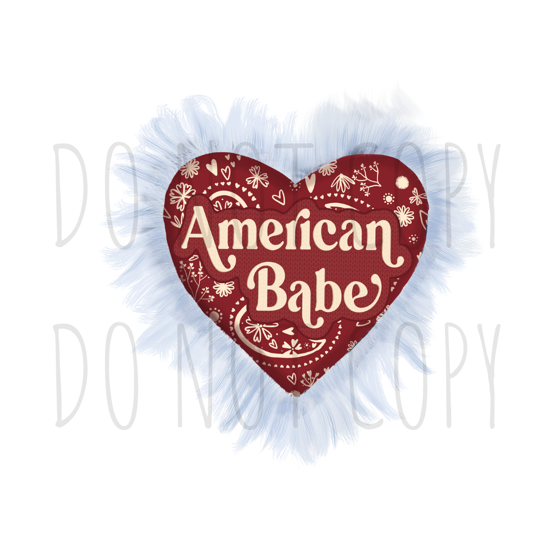 American Babe DTF transfer