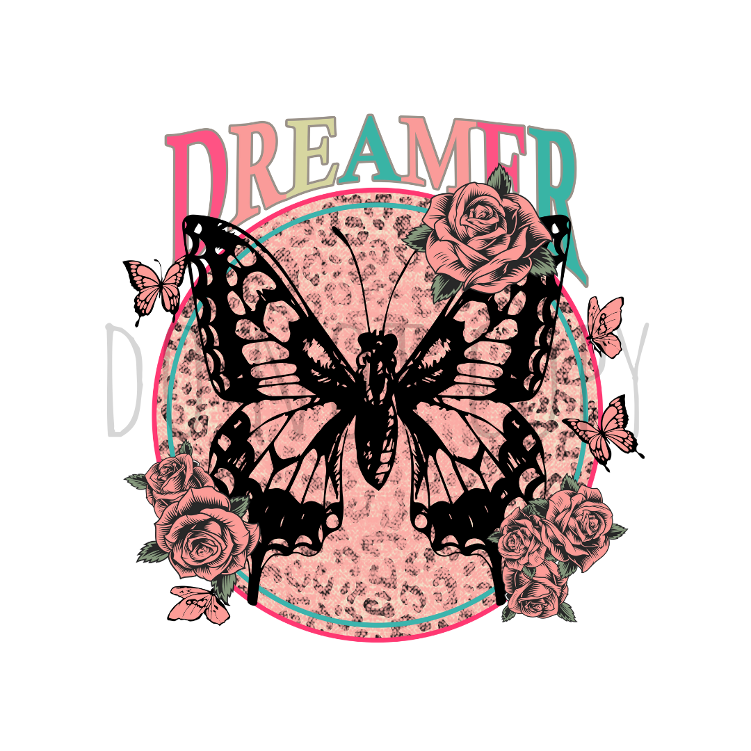 Dreamer Butterfly DTF transfer