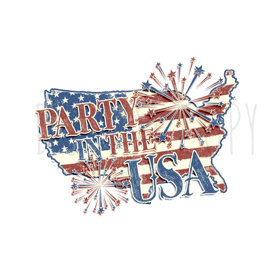 Party in the USA DTF Transfer R103