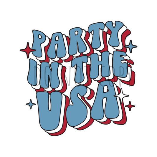 Party in the USA DTF transfer